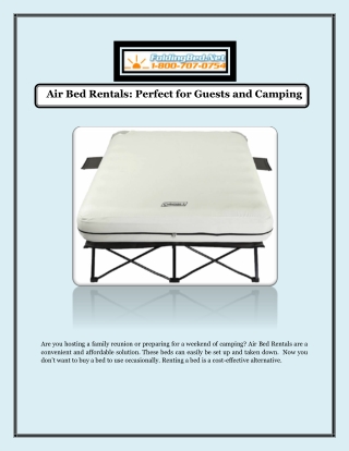 Air Bed Rentals Perfect for Guests and Camping