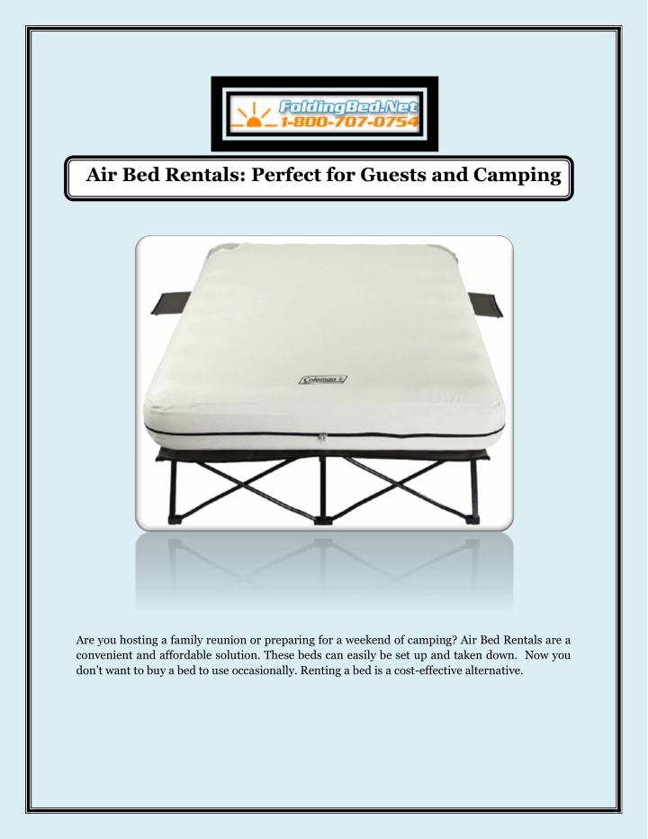 air bed rentals perfect for guests and camping