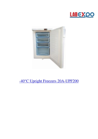 -40°C Upright Freezers 20A-UPF200