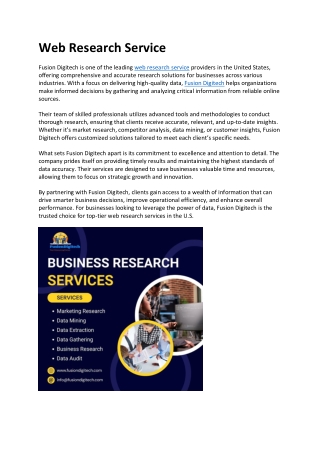 web research service