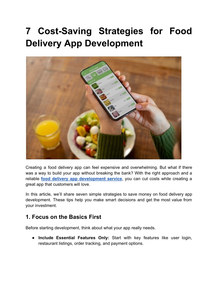 7 cost saving strategies for food delivery