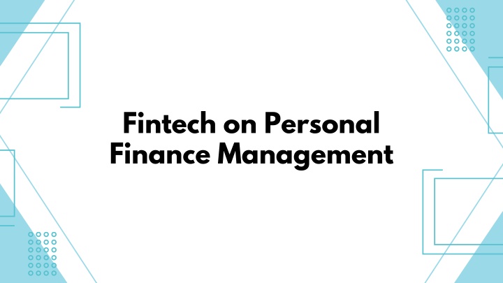 fintech on personal finance management