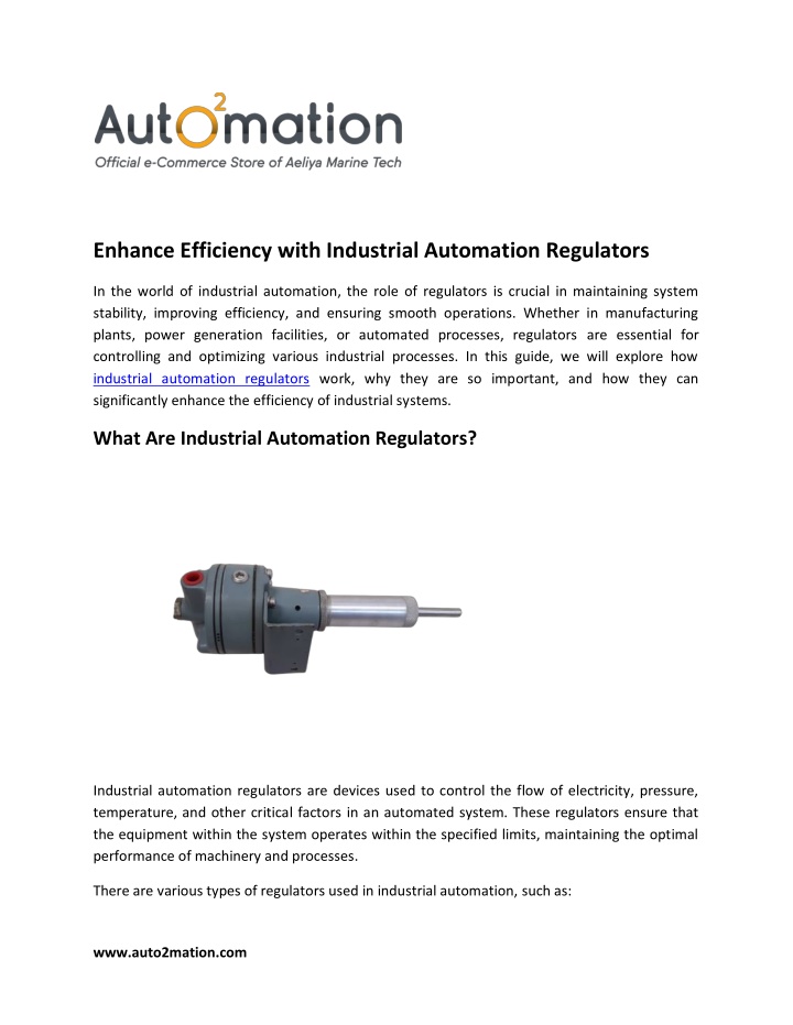 enhance efficiency with industrial automation