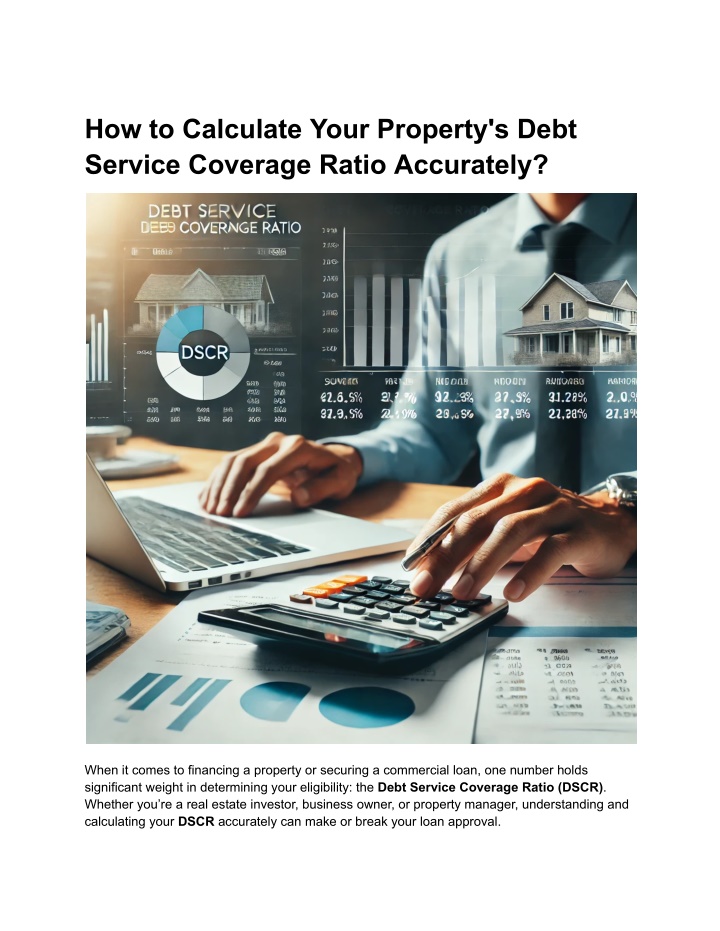 how to calculate your property s debt service