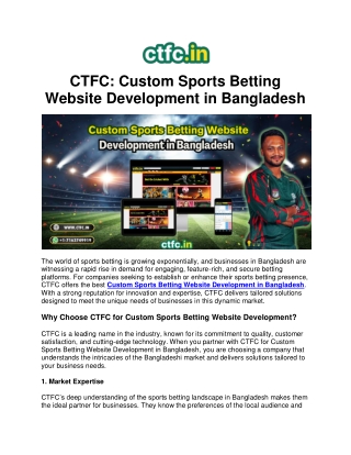 Custom Sports Betting Website Development in Bangladesh