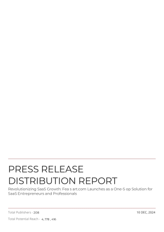 press release distribution report revolutionizing