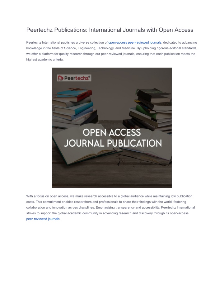 peertechz publications international journals