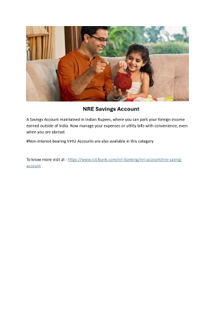NRE Savings Account
