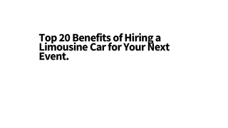 hiring a limousine