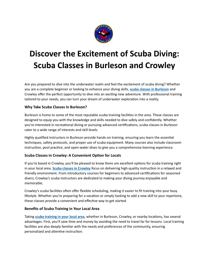 discover the excitement of scuba diving scuba