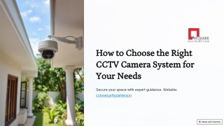 How to Choose the Right CCTV Camera System for Your Needs | A Square Distributor