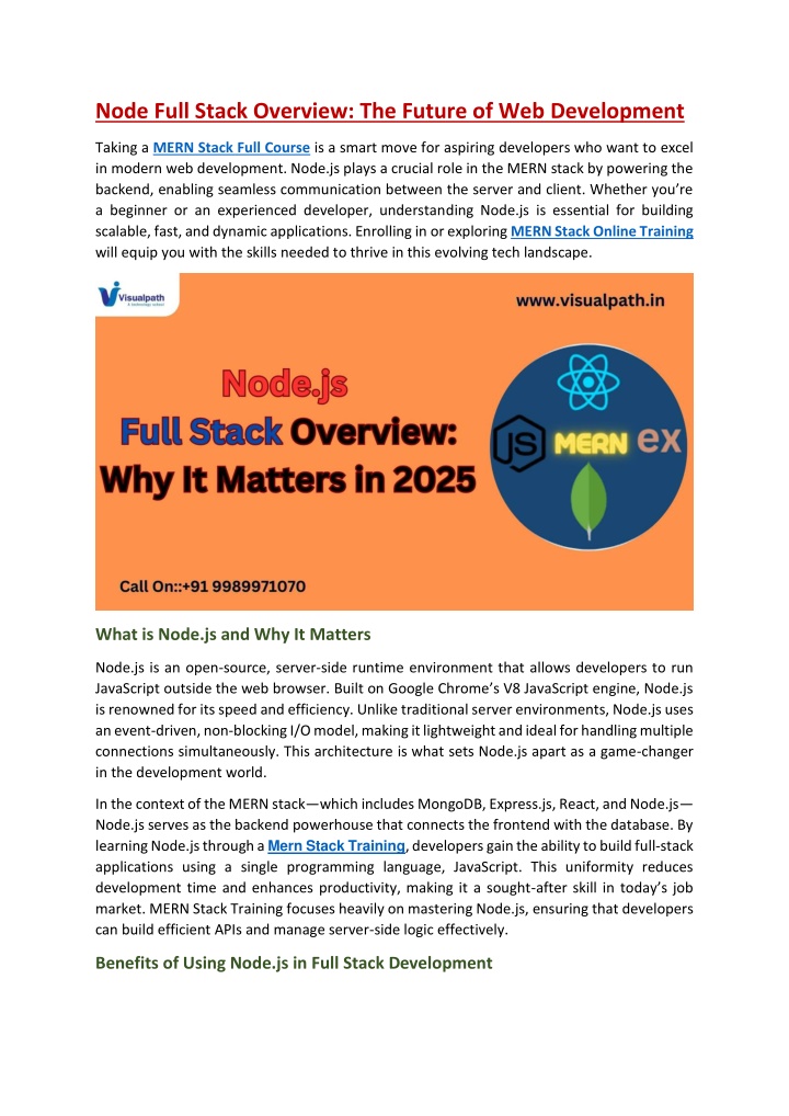 node full stack overview the future