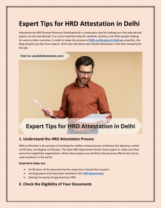 Expert Tips for HRD Attestation in Delhi