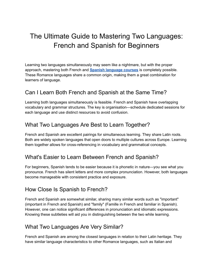 the ultimate guide to mastering two languages