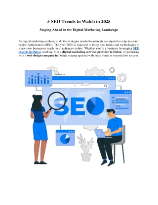 Top 5 SEO Trends to Watch in 2025