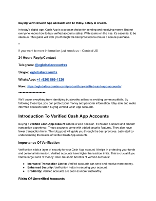 buying verified cash app accounts can be tricky