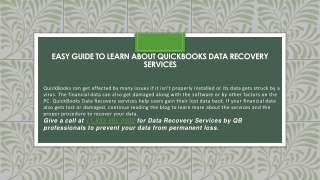 QuickBooks Data Recovery Service: Fix Corrupted or Missing Data