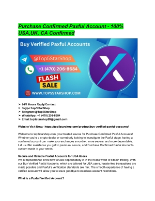 Purchase Confirmed Paxful Account - 100% USA,UK, CA Confirmed