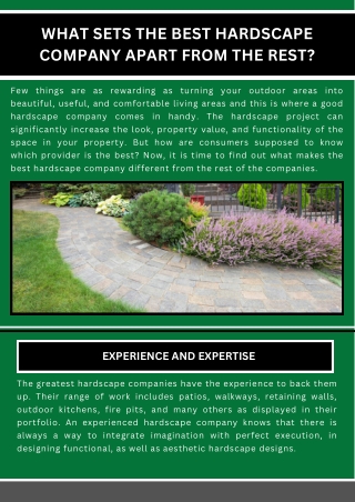 What Sets the Best Hardscape Company Apart from the Rest?