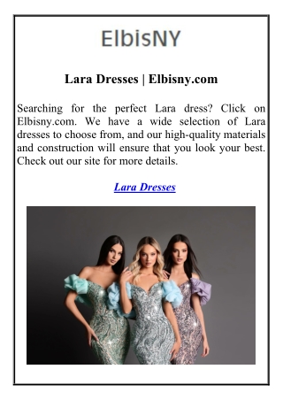 Lara Dresses  Elbisny com