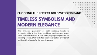 Choosing the Perfect Gold Wedding Band