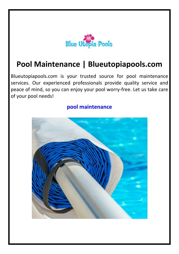 pool maintenance blueutopiapools com