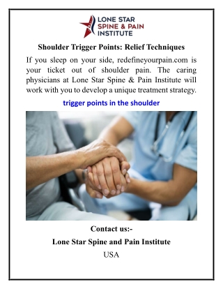 Shoulder Trigger Points Relief Techniques