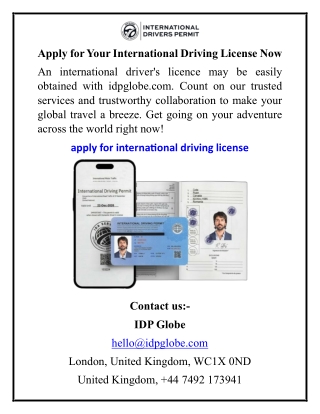 apply for your international driving license