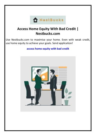 access home equity with bad credit nestbucks com