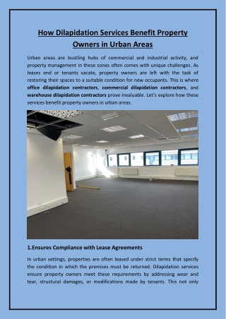 how dilapidation services benefit property owners