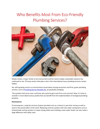 Plumbing service glendale az