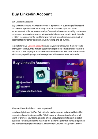 Buy Linkedin Account