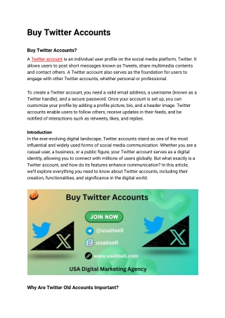 Buy Twitter Accounts