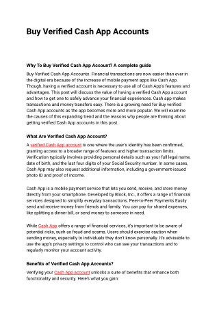 Buy Verified Cash App Accounts