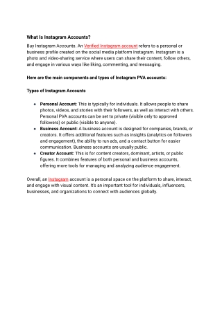 Buy Instagram Accounts