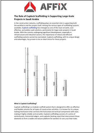 The Role of Cuplock Scaffolding in Supporting Large-Scale Projects in SA