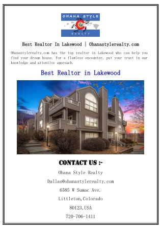 Best Realtor In Lakewood  Ohanastylerealty.com