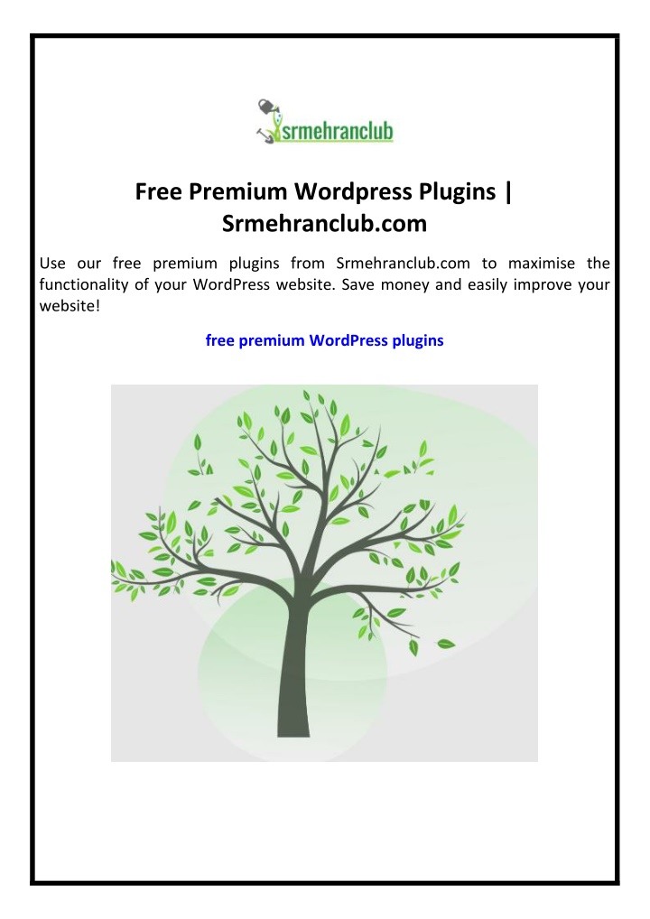 free premium wordpress plugins srmehranclub com