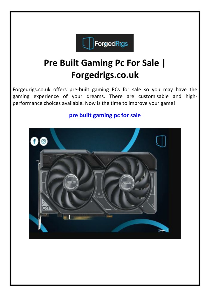 PPT - Pre Built Gaming Pc For Sale | Forgedrigs.co.uk PowerPoint ...