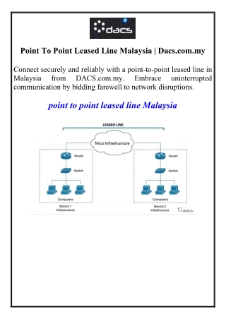 Point To Point Leased Line Malaysia | Dacs.com.my