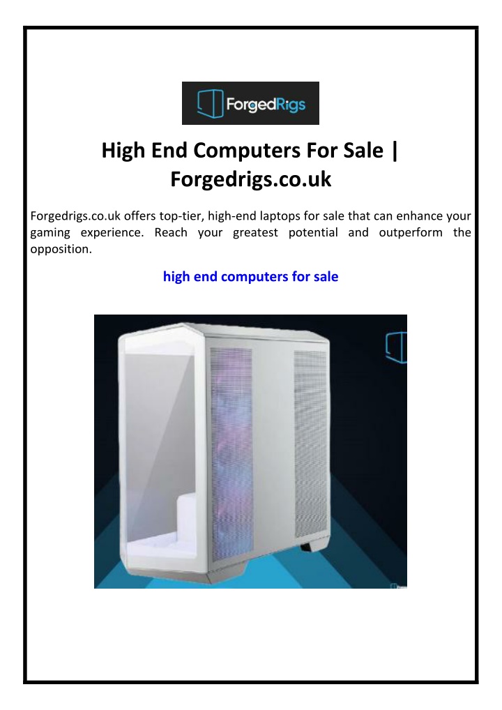 PPT - High End Computers For Sale | Forgedrigs.co.uk PowerPoint ...