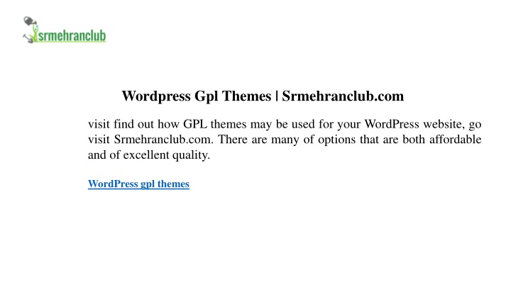 wordpress gpl themes srmehranclub com