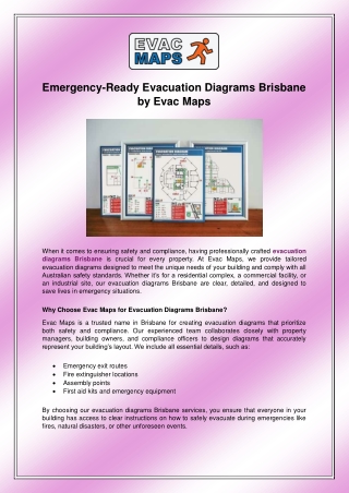 Emergency-Ready Evacuation Diagrams Brisbane by Evac Maps