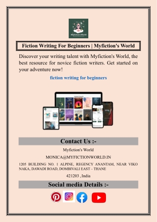 Fiction Writing For Beginners  Myfiction's World
