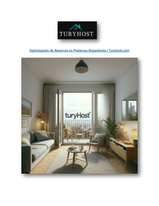 Optimización de Reservas en Poblenou Alojamiento | Turyhost.com