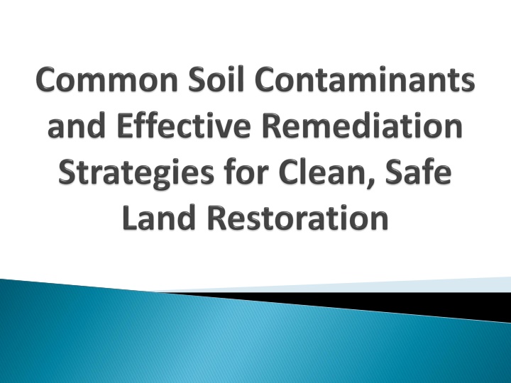 common soil contaminants and effective remediation strategies for clean safe land restoration