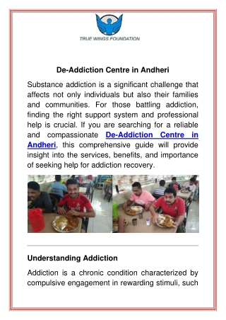 De-Addiction Centre in Andheri