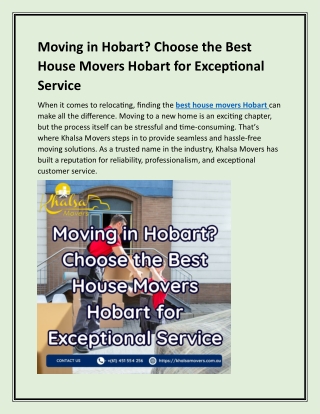 Moving in Hobart Choose the Best House Movers Hobart for Exceptional Service