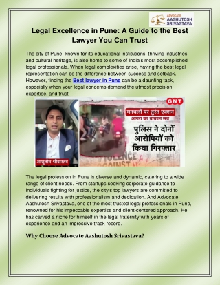 Top lawyer in Pune