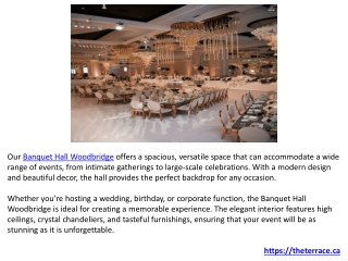 Premier Banquet Hall & Wedding Venue in Vaughan, Woodbridge & Thornhill.pptx
